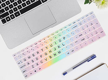 Keyboard Cover Skin Compatible HP Pavilion x360 15.6 15-BR075NR/ HP Pavilion 15.6" 15-BS 15-BW 15-CC 15-CB 15-CD/HP Envy x360 15M-BP 15M-BQ,HP Envy 17M 17-BS Laptop Keyboard Cover(Rainbow 11) - color: CH11