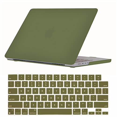 Se7enline for MacBook Pro 14 inch Case 2026-2021 M5 M4 M3 M2,Avocado Green | 2 in 1 Matte Hard Shell Laptop Case with Keyboard Cover Anti-Scratch Heat Dissipation Full Port Access Slim Lightweight - color: Avocado Green