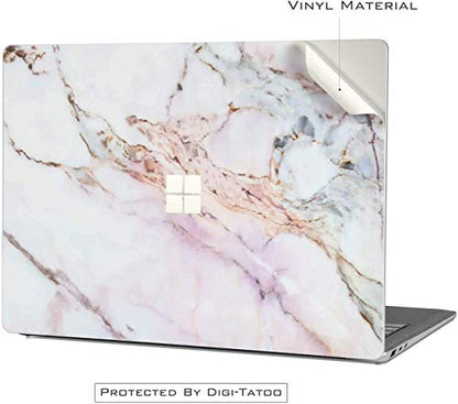 Cover Skin Decal Sticker for 2023 Microsoft Surface Laptop Go 3/ Laptop Go 2/ Laptop Go 12.4", Easy Apply, Anti-Scratch, Residue Free Vinyl Skin [Cracked Marble] - color: Cracked Marble, size: Surface Laptop Go 3/2/1