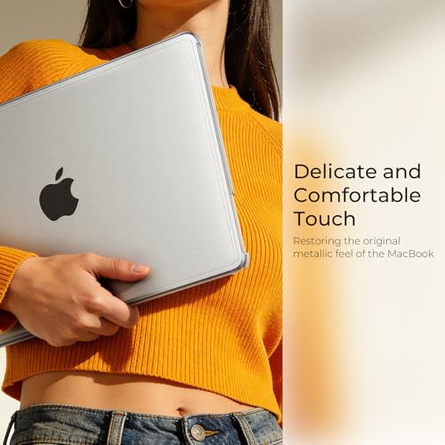EooCoo Case for MacBook Air 13 inch, M5 M4 M3 M2 2026-2022 A3449 A3240 A3113 A2681, Reinforced Anti-Cracking, True-to-Device Matte Texture, Hard Shell Laptop Cover for MacBook Air 13.6 inch - color: Matte Clear