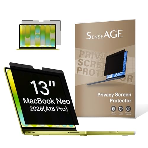 SenseAGE Magnetic Privacy Screen Filter For MacBook Neo 13 Inch (2026, A18 Pro Chip, Model A3404), Removable Privacy Screen Protector, Anti Glare Blue Light, Compatible with MacBook Neo 13 inch - size: MacBook Neo 13-inch