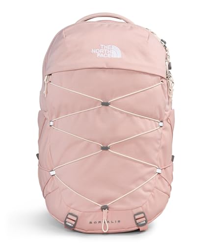 The North Face Borealis Laptop Pack, Pnk Moss Dk Hth/Gardenia Wht-NPF, OSFA | Everyday Travel Bag, Laptop Sleeve, Reflective Details - color: Pink Moss Dark Heather/Gardenia White-npf