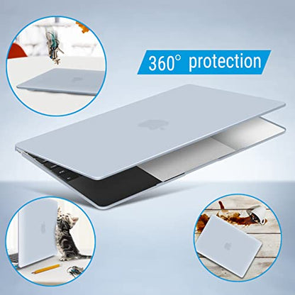 IBENZER Compatible with MacBook 12 Inch Case, Hard Shell Case Cover for Mac 12’’ with Retina Display Model A1534 2020 2019 2018 2017 2016 2015, Sierra Blue, MM12SIBL - color: Sierra Blue
