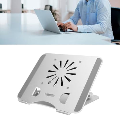 Laptop Cooler Stand 17in Aluminum Alloy Elevatable Foldable with USB Base Fan for Gaming and Work
