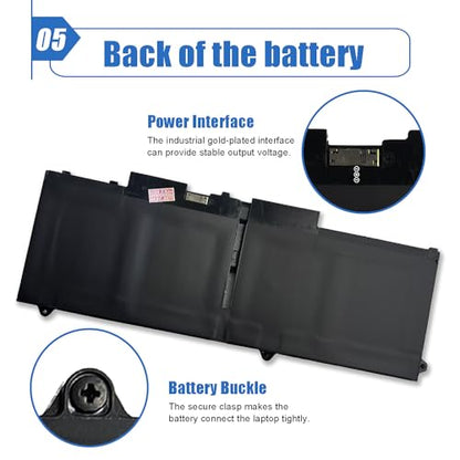 58Wh FK0VR Battery Compatible with Dell Latitude 5330 7330 7430 7530 Legion 5330 2-in-1/7330 2-in-1/7430 2-in-1 P133G P134G P135G P136G FKOVR 8H6WD 01VX5 404T8 51R71 8P81K 15.2V 3625mAh - size: 9.45*3.45*0.22 inch FK0VR