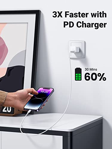 UGREEN USB C to Lightning Cable- 6FT MFi Certified PD Fast Charging Lightning Cord Compatible with iPhone 14/14 Pro/14 Pro Max, iPhone 13/12/11/X/XR/XS/8 Series, MacBook, iPad, AirPods Pro - size: 6FT