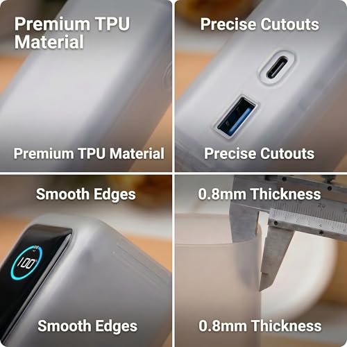 Power Bank Case for Anker Laptop Power Bank 25,000mAh 165W (A1695), Crystal Clear TPU 1.5mm Slim Full-Body Protective Cover, HD Clear Screen Protection(Case Only) - color: Clear