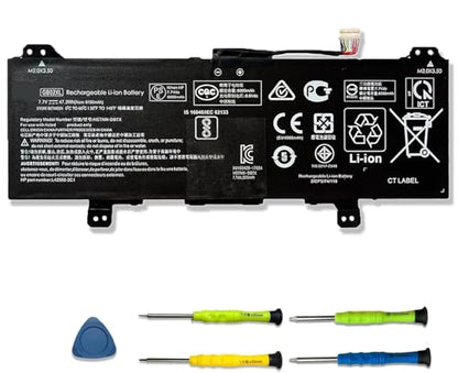 GB02XL/GM02XL L42583-005 Battery Replacement for HP Chromebook x360 11 G1/G2 EE (Education Edition), Chromebook 11A G6/G8 EE, 11 G7/G8 EE, 14 G5 14-DB0051CL L42583-002 HSTNN-UB7M L42550-271 - size: 12.2*4.41*1.26 inches GB02XL