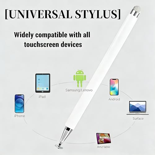 Stylus Pen for Samsung Galaxy Tab A11+/A11/A9+/A9/A8+/A8 Universal Android Pen Compatible with iOS/Microsoft/Android Tablet and Phones All Touch Devices (Black) - color: Black