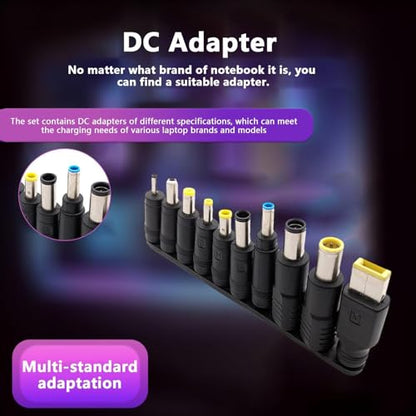 Laptop Power Adapter Tips Universal DC Power Supply Laptop Adapter | Multi-Purpose Connection Supplies for Schools, Homes, Offices, Travels