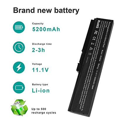 Futurebatt Laptop Battery fit Toshiba Satellite A665 C655 L645 L645D L650 L650D L655 L655D L670 L675 M300 M301 M305 M505 U405 Series, p/n PABAS228 PA3634U-1BRS PA3634U-1BAS PA3635U-1BAM PA3636U-1BRS - size: PA3634 8.86 3.15 1.38 in