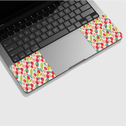 Universal Laptop Skin Sticker with 2 Wrist Pad Skins, Waterproof Scratch Resistant Vinyl Laptop Cover Decal, Cut to Fit for 11–15.6 Inch MacBook HP Dell Lenovo, Cherry - color: Cherry