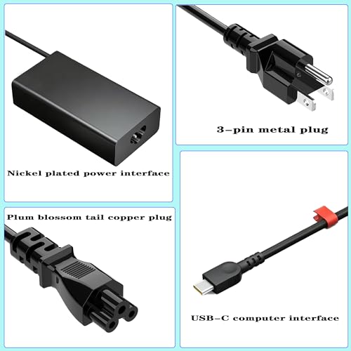 140W USB-C Charger Compatible with Lenovo ThinkPad P1 16 Gen8 Gen9 Z16 P16s | for Legion 9 Gen8 Gen9 Slim 7/5 Gen9 Yoga Pro 7 7i 9i Gen8 Gen9 IdeaPad Pro 5 5i Gen8 Laptop