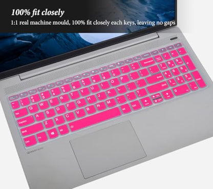 Keyboard Cover for Lenovo IdeaPad 1 1i 15.6" 15ijl7 15alc7 15iau7 15ada07 / ThinkBook 15 G2 G3 / V15 G4 G3 G2, Lenovo Yoga 7i / IdeaPad Flex 5 / IdeaPad Flex 5i / IdeaPad Slim 5 16" Skin - Hot Pink