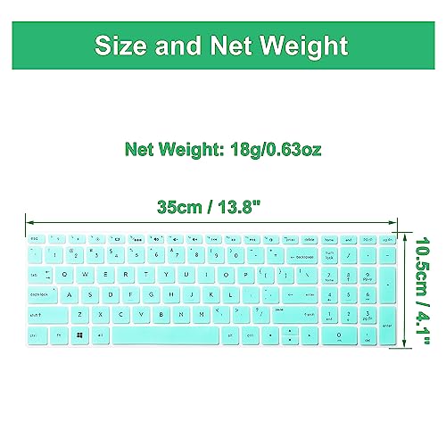 uxcell Silicone Keyboard Cover Protector for HP Pavilion 15 Laptop, Ultra Thin Protective Laptop Keyboard Cover Film Accessories, Turquoise