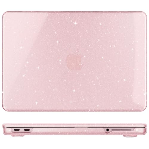 May Chen Compatible with MacBook Neo 13 inch Case 2026 Model A3404, Plastic Hard Shell,Keyboard Cover,Screen Protector,Dust Plug, for MacBook Neo 13" with A18 Pro Chip, Glitter Sakura Pink - color: Glitter Sakura Pink