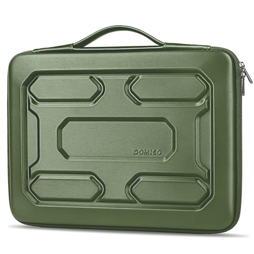 DOMISO 18 inch Laptop Sleeve with Handle Shockproof Computer Bag Waterproof EVA Protective Carrying Case for 17.3" MSI GS73VR Stealth Pro/HP Envy 17/LG Gram 17"/ROG Strix GL704VS,Green - color: Green, size: 17.5-18 inch