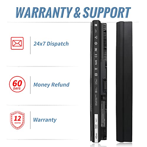 40Wh M5Y1K 14.8V Battery for Dell Inspiron 15 5000 3000 Series 5559 5558 5555 5566 5551 5552 5758 3567 3565 3558 3559 3551 3552 17 5755 5756 5758 5759 14 3451 3452 3458 5458 VN3N0 P63F P47F P51F P64G - size: 10.6 x 1.5 x 0.75 inches M5Y1K BATTERY