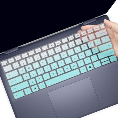Keyboard Cover for 2026 2025 Dell 14 Plus Laptop/Dell 14 Plus 2-in-1 DB04250 DB04255 DB14250 DB14255 14-inch Laptop, US Layout Keyboard Skin (Not Fit:Dell 14S & 14 DA14250 Premium & Pro 14)-OmbreMint - color: OmbreMint