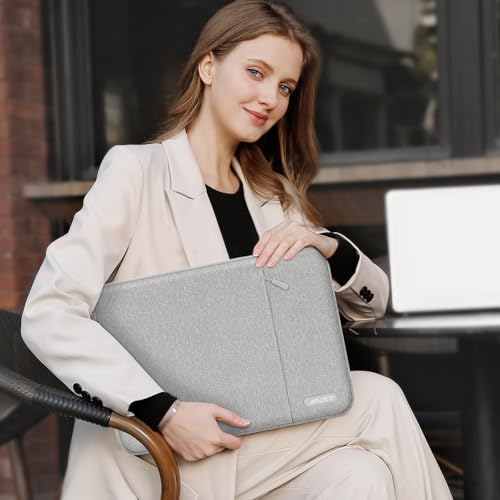 MOSISO Laptop Case 12.3 inch, 11-11.6 inch Laptop Sleeve Bag with Pocket | Compatible with MacBook Air 11.6, Acer HP Dell Lenovo Samsung, Surface Pro, Polyester Vertical Computer Bag, Gray - color: Gray, size: 12.3 inch