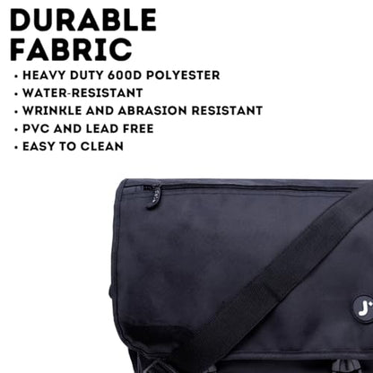 J World New York Terry Messenger Bag for Women Girls School Kids - color: Black