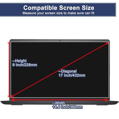 2-Pack 17 Inch Laptop Screen Protector for 17 Inch 16:10 Aspect Ratio Screen HP/Dell/Sony/Samsung/Lenovo/Acer/MSI/Razer Blade/LG Gram 17/LG PRO 17 Laptop, High Definition Anti-Scratch Clear Shield - size: 17 Inch16：10