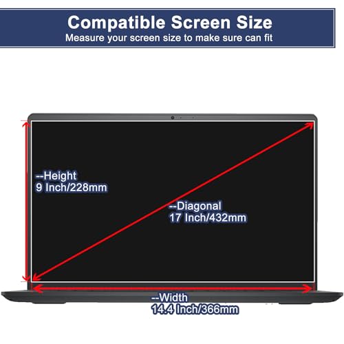2-Pack 17 Inch Laptop Screen Protector for 17 Inch 16:10 Aspect Ratio Screen HP/Dell/Sony/Samsung/Lenovo/Acer/MSI/Razer Blade/LG Gram 17/LG PRO 17 Laptop, High Definition Anti-Scratch Clear Shield - size: 17 Inch16：10