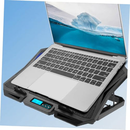 TEHAUX Laptop Cooling Pad with 6 Fans 15.6-inch Quiet Air Cooler Adjustable Speed Blue Light USB Cooling Stand for Gaming and Office Laptops