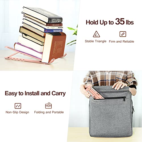 Laptop Stand, iVoler Laptop Holder Riser Computer Tablet Stand, 6 Angles Adjustable Aluminum Ergonomic Foldable Portable Desktop Holder Compatible with MacBook,iPad, HP, Dell10-15.6” Rose Gold - color: D-rose Gold