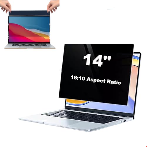 14 Inch Laptop Privacy Screen Protector Designed for HP Envy/Dell/Asus/Acer/Samsung/Lenovo,Matte Eye Protection Anti Glare Anti peep Film for All 14" with 16:10 Aspect Ratio Laptop - size: 14Inch (16:10 Aspect Ratio)