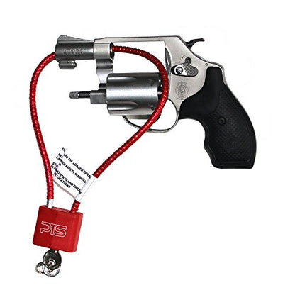 Cable Gun Lock with Key (15") - Keyed Alike - California Approved Safety Device - Secures Pistol, Rifle, Shotgun, Revolver, and Other Firearm Types (5 Pack)