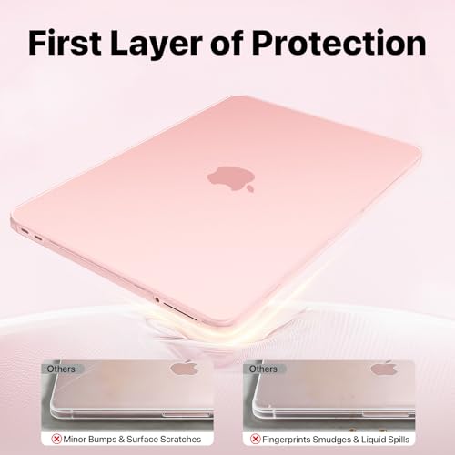Macaset for MacBook Neo Case 13 inch 2026 (A18 Pro, Model A3404) - Blush | Scratch & Fingerprint Resistant | Precision 1:1 Fit | True-to-Original Color | Matte Hard Shell, Pink Cover - color: Blush Clear
