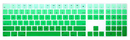 Ultra Thin Silicone Full Size Wireless Numeric Keyboard Cover Skin for Mac 2017 Magic Keyboard with Numeric Keypad MQ052LL/A A1843 US Layout,Ombre Green - color: Ombre Green