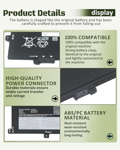 86Wh L21M4P74 L21C4P72 Replacement for Lenovo ThinkPad T16 Gen 1 / Gen 2 & ThinkPad P16s Gen 1 / Gen 2 Series – Parts L21D4P73 L21M4P73 L21L4P72 L21D4P72-15.44V - size: 12.57*4.32*0.19 IN L21M4P74