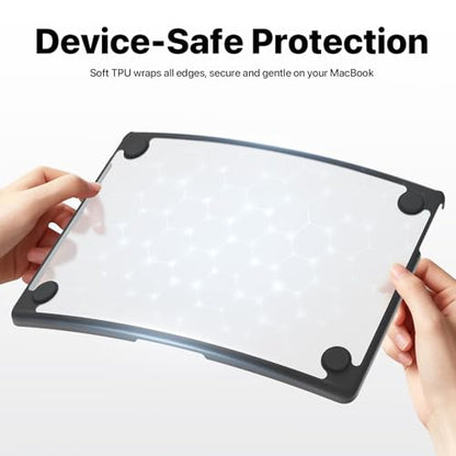 Soonjet FlexArmor for MacBook Air 13 inch Case | M5 M4 M3 M2 2026 2025-2022 | Hybrid Design, Cushioned Edges | Anti-Crack Upgrade | Clear Cover 13.6'' Laptop Hard Shell A3449 A3240 A3113 A2681 - color: Frosted Clear
