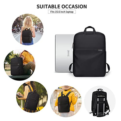 GOLF SUPAGS Travel Laptop Backpack for Women Anti Theft Slim Durable College Bookbag Business Computer Bag Fit 15.6Inch Notebook (Black, 15.6Inch) - color: Black, size: 15.6 Inch