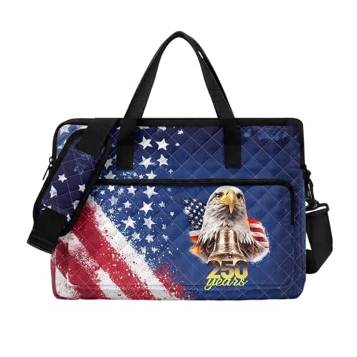 Laptop Sleeve, Laptop Cover with Adjustable Strap Computer Bag Tablet Notebook Sleeves Handbag Messenger Briefcase - color: Us 250 Years Print
