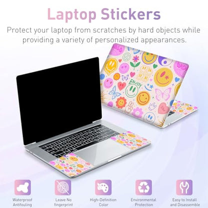 12.1-15.6 Inch Laptop Skin Decal, Universal Reusable Vinyl Laptop Cover Sticker, Waterproof Art Decal Protector in Cute Funny Style - color: Cute Funny Style