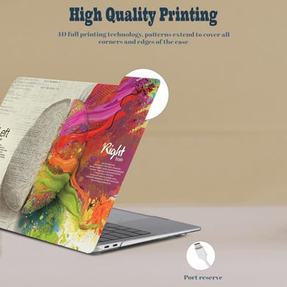Laptop Shell for MacBook Air 11 inch Case 2015 2014 2013 2012 2011 2010 Release Model A1465 A1370,Air 11.6" Snap on Protective Laptop Hard Case & Keyboard Cover,Left & Right Brain - color: Left & Right Brain, size: Air 11" 2010-2015(A1370/A1465)