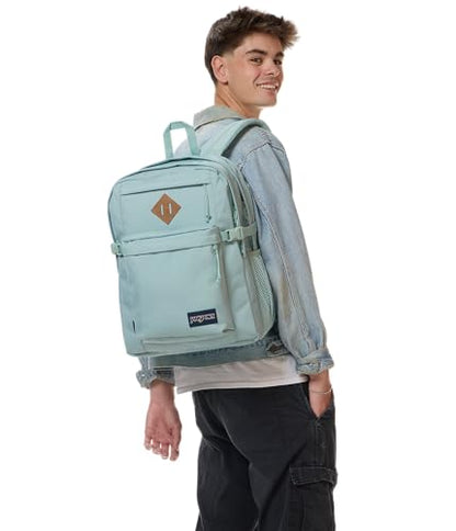 JanSport Main Campus Backpack - Travel or Work Backpack with 15-Inch Laptop Sleeve and Dual Water Bottle Pockets, Faded Sage - color: Faded Sage