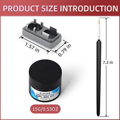 RUNJRX Switch Lube Kit GPL 205G0 0.53oz/15g, Switch Opener for MX Cherry Akko Panda Kailh Switch,Lube Brush for Keyboard Switches - style: Lube Kit-I