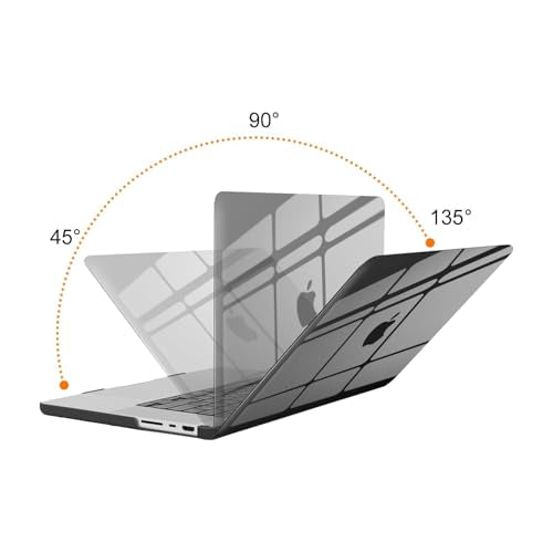 MOSISO Compatible with MacBook Pro 16 inch Case M5 M4 M3 M2 M1 2026-2021 | A3429 A3428 A3403 A3186 A2991 A2780 A2485, Protective Hard Shell Case&Keyboard Cover&Screen Film&Pouch, Crystal Black - color: Crystal Black