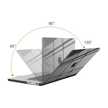 MOSISO Compatible with MacBook Pro 16 inch Case M5 M4 M3 M2 M1 2026-2021 | A3429 A3428 A3403 A3186 A2991 A2780 A2485, Protective Hard Shell Case&Keyboard Cover&Screen Film&Pouch, Crystal Black - color: Crystal Black