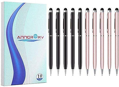 20 Pcs Stylus Pens for Touch Screens anngrowy Stylus Pen Universal Stylus Ballpoint Pen 2 in 1 Stylists Pens for iPad iPhone Tablet Laptops Kindle Samsung Galaxy All Capacitive Touch Screens