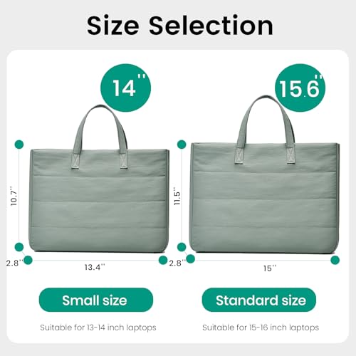 Laptop Bag for Women/Men, Water-Repellent Fabric, Compatible MacBook Pro 16 Inch, 15.6 Inch HP, Dell, Acer Aspire, Asus Notebook, Lightweight Laptop Shoulder Bag Carrying Case, Mint Green - color: Mint Green, size: 15-16inch