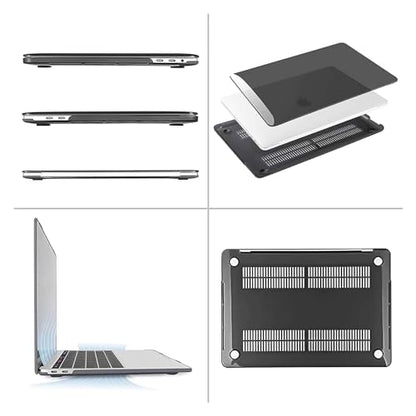 MOSISO Compatible with MacBook Pro 13 inch Case M2 M1 2026 2025 2024-2016 | A2338 A2251 A2289 A2159 A1989 A1708 A1706, Plastic Hard Shell&Keyboard Cover&Screen Film&Storage Bag, Crystal Black - color: Crystal Black