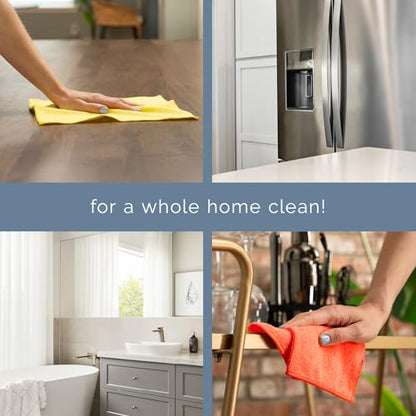 S&T INC. Microfiber Cleaning Cloth, 12 Pack, 11.5" x 11.5" | Bulk Cleaning Cloth for Home and Car, Reusable and Multi-Purpose Cleaning Rags, Machine Washable - size: 12 Pack