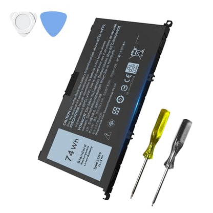 74Wh 357F9 Laptop Battery Compatible with Dell Inspiron 15 5000 7000 Gaming 5577 5576 7557 7559 7566 7567 Series 0GFJ6 P65F 71JF4 P65F001 P57F 0357F9 INS15PD P57F003 071JF4 11.1V - size: 6.9 * 3.8 * 0.5 Inch 357F9