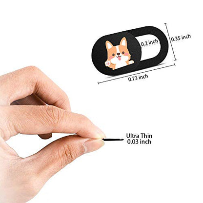 Webcam Cover Slide Ultra Thin Laptop Camera Privacy Protect, Koji | 3 Pcs Cute Dog, Ultra thin camera cover fit for Cell phone desktop tablet PC, front camera blocks webcam to protect privacy - color: Koji 3