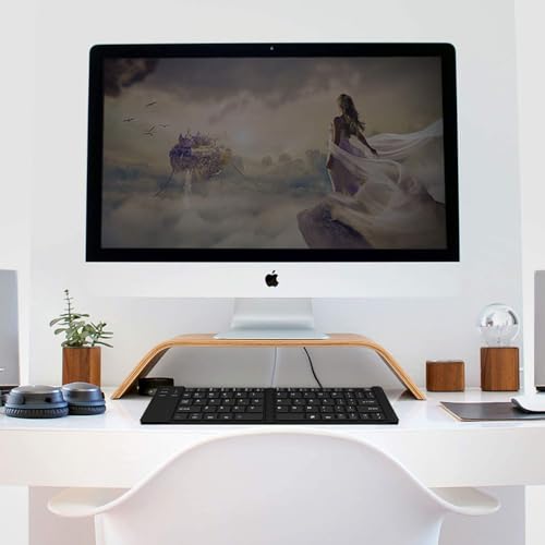 Wireless Bluetooth Keyboard Compatible with Verizon Wireless Ellipsis 8 Built-in Phone Holder/Stand-Ultra Slim Folding Rechargeable Full Size Keyboard!